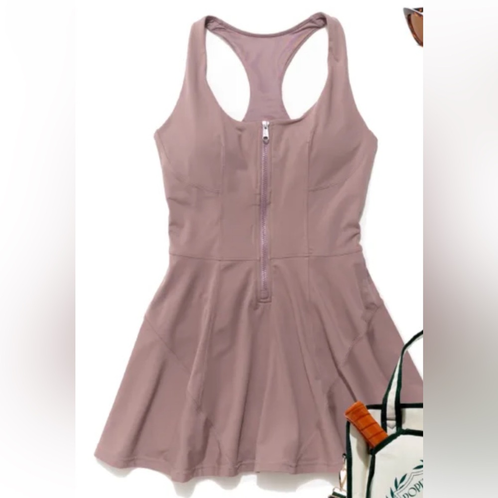 POPFLEX Dusty Mauve Racerback Mini Dress
